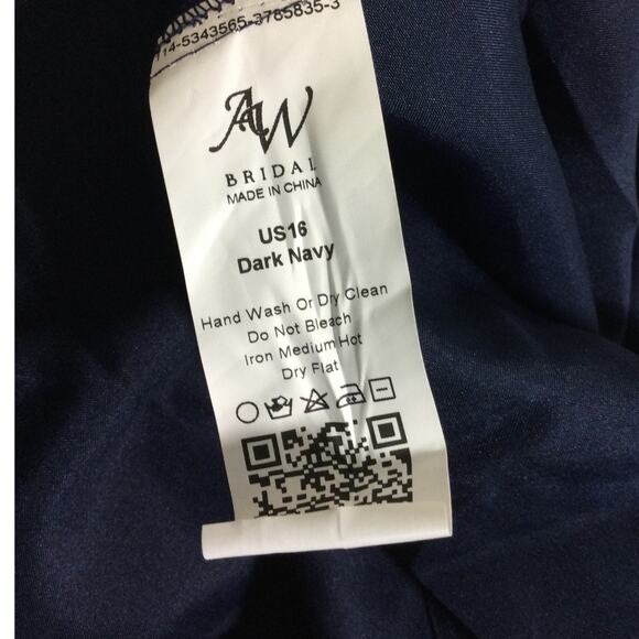 AW BRIDAL 16 2X plus dark navy blue bridesmaid formal gala party maxi NEW B24 - Picture 9 of 9